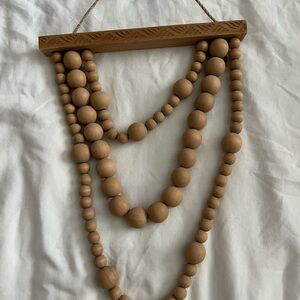 Hobby Lobby Wooden Bead Wall Hanging Decor - Brown